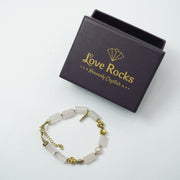 Rose Quartz Bracelet: Plus and Fish Charms